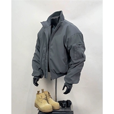 黑色ma1美式飞行夹克外套男秋季短款潮牌廓形cleanfit立领棒球服，男装棉衣，电商A233-1