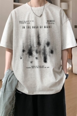 图案已注册夏季港风休闲短袖T恤男潮宽松大码半袖打底衫D001/P25，男装T恤，电商B209