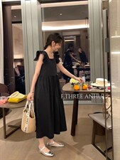 【夏季新款】韩版木耳边雪纺连衣裙，女装连衣裙，玩美