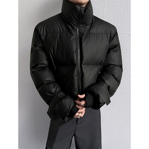 现货MYF03-P110冬季高级立领假两件双拉链保暖棉衣棉服皮外套r图片