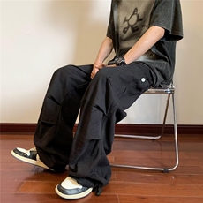 日系工装裤男高街潮牌秋季ins欧美嘻哈运动休闲裤机能风裤子，男装休闲裤，星座716-3