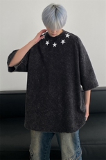 得物直播品质240重磅水洗xz605-dsx208特批30控49，男装T恤，星座605(原A050)