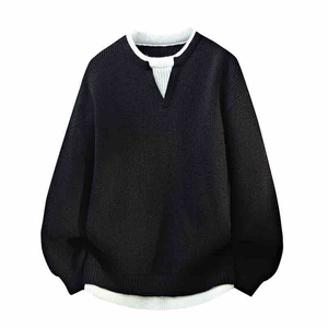M76-P50 冬季男士休闲宽松百搭针织毛衣图片
