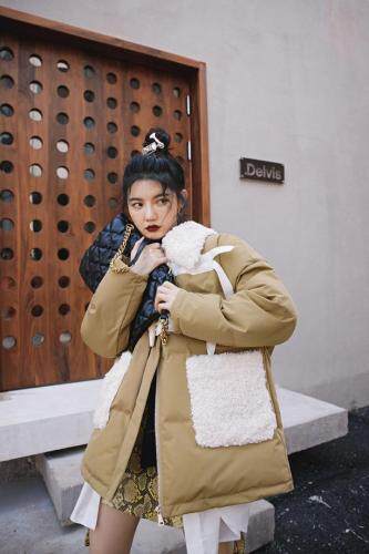 冬款牛角扣棉衣，女装棉衣/棉服，YOUER DENG