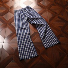 美式高街潮牌男女泡泡格子休闲裤直筒宽松慵懒显瘦阔腿休闲长裤子，男装休闲裤，电商A443