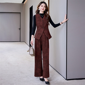 马甲阔腿裤套装女2025新款御姐风高级感入春搭配一整套图片