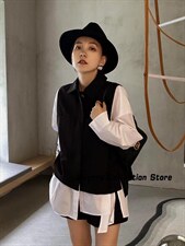 假两件拼西装料，女装西装，浪漫E点