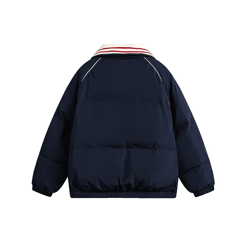 2025冬款侧条纹拼色绣花棉服-5660-238,男装棉衣,电商S012（CATTEE）
