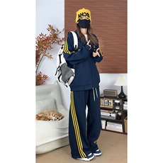 高街宽松高级感美式垂感休闲运动套装男女W4708特P57/K8692特P46，男装休闲套装，电商A007