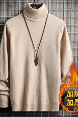 2024主推彩色毛衣男士纯色加绒高领针织衫百搭毛衣爆-加绒811-P29，男装针织衫/毛衣，星座1105