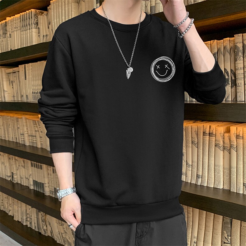 现货秋装上新潮款男士印花卫衣青少年长袖圆领打底班服潮F066-P15,男装T恤,星座1816-2（原1210–2）