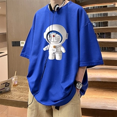 NASA叮当猫华夫格t恤男短袖男大码五分袖酒店风HT73233-P22，男装T恤，电商A040