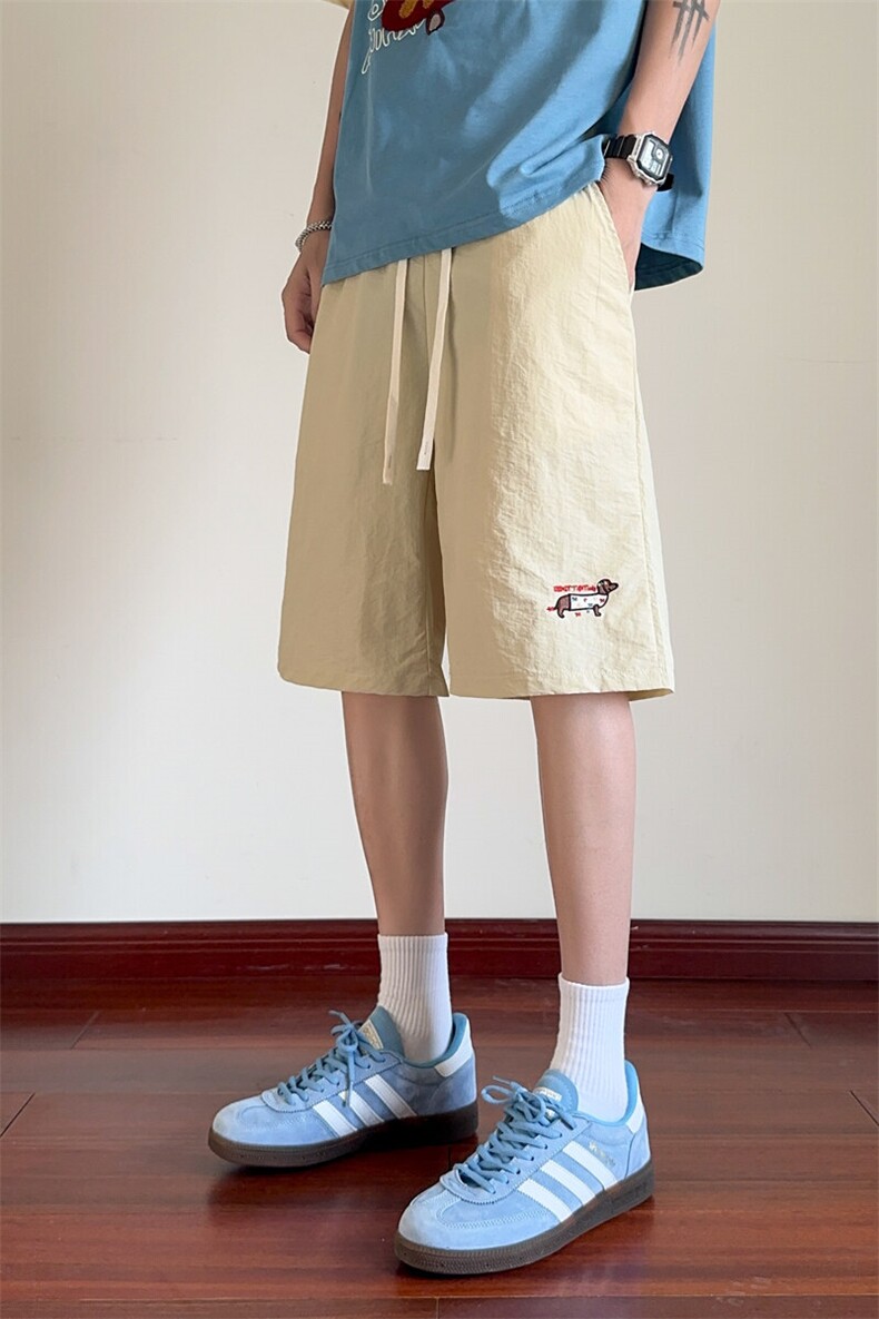 ！2026夏季新款男士香肠狗刺绣短裤速干冰丝五分裤DK325特P18,男装休闲裤,电商B220