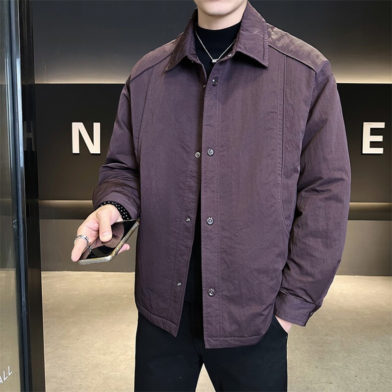 90新标2025休闲简约设计款翻领加厚保暖羽绒服外套8131-P290,男装羽绒服,电商A413