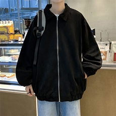 高品质秋款男夹克衫麝皮绒宽松休闲拉链外套JK565P55，男装夹克，星座1013-1