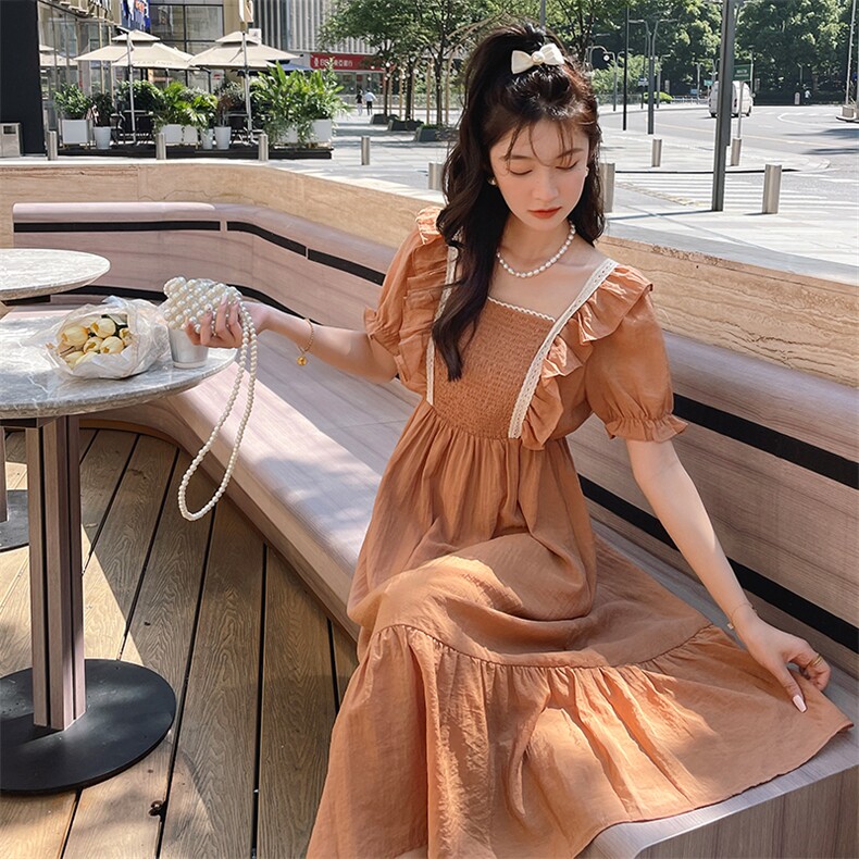 新款茶歇韩系甜美连衣裙【现货】082-5083-P115K168,女装连衣裙,浙宝192（原082）