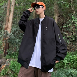 春季男士夹克宽松潮流休闲ins百搭情侣高街飞行服外套JK9022-p65图片