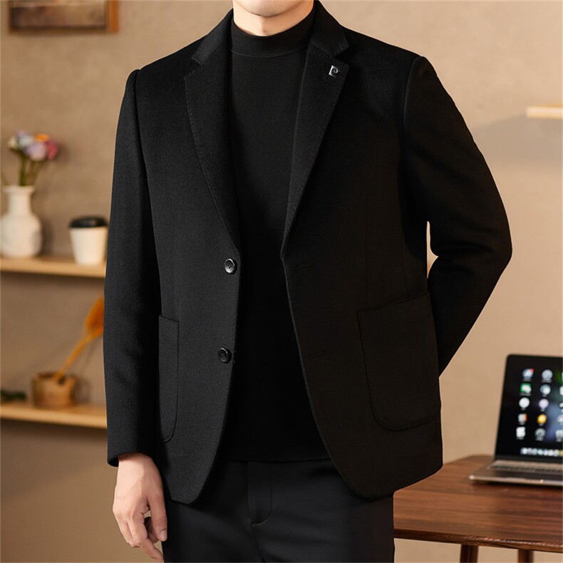 【皮尔卡丹专版】主推高端男装手工绵羊毛双面呢西服外套,男装西服,钱塘723