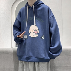 纯棉连帽卫衣男大码运动帽衫宽松薄WY2314-P35加绒款-P40，男装卫衣，电商A040
