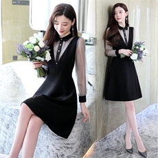 2022春季新款时尚气质优雅连衣裙，女装连衣裙，金典明美