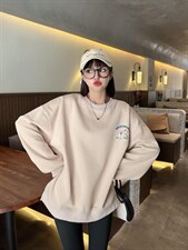 现货秋季新款：时尚潮流圆领卫衣，女装卫衣/绒衫，泽妤