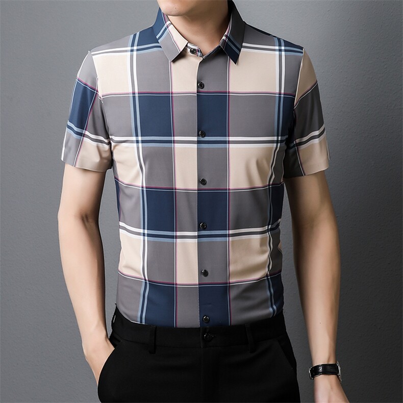 ZL-A-S3男式2023年夏季新款衬衫男短袖休闲衬衣P51,男装衬衫,电商B360