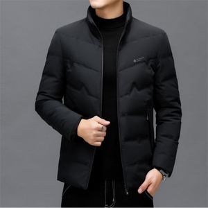 轻薄羽绒服男2024冬季立领短款超轻便中青年保暖白鸭绒防风外套男图片