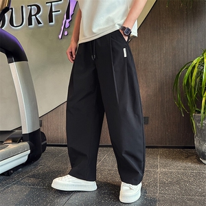 K8821-P68   夏季薄款休闲裤男潮流宽松直筒弯刀裤速干裤图片