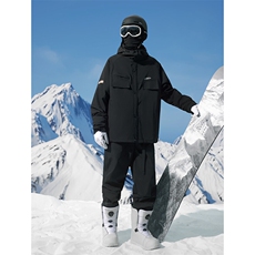 冬季防风防水滑雪服男女加厚单板情侣款套装HF58+K1002J加绒-P235，男装休闲套装，电商A001-1