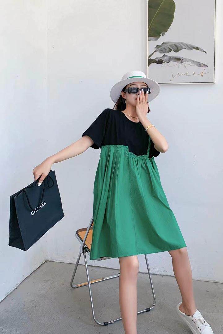 拼接连衣裙，女装连衣裙，雪蘭桐(6F)