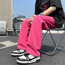 8XL-M特大码高级垂坠感休闲裤男薄款冰丝裤宽松直筒拖地裤K964P48，男装休闲裤，电商D206-1