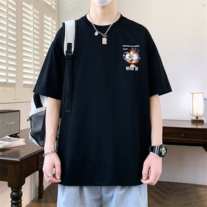 夏季男短袖t恤 高品质多工艺发泡印大码T恤衫HF8392-P34图片