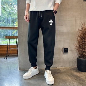 社会精神小伙裤子男秋潮牌ins运动束脚九分裤K8592-P45控78图片