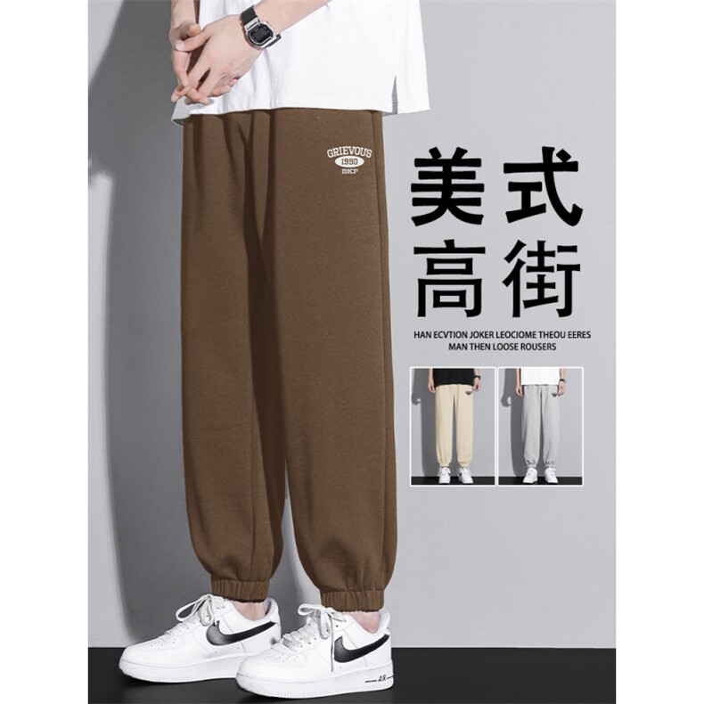 美式高街简约免烫多色可选长裤个性螺纹束脚卫裤 WK605-1特批24图片