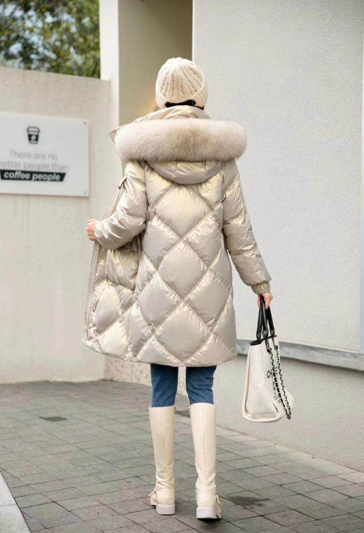 [现货]冬季新款大毛领长款羽绒服，女装羽绒服，德尔菲娜