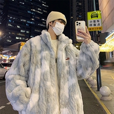 毛茸茸棉袄外套百搭宽松保暖设计感棉衣羊羔绒棉服男加绒加厚Y20，男装棉衣，星座201-2