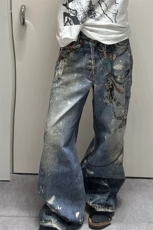 【套图4】903-AK91-特P70【98】S-3XL印花牛仔裤！3，男装牛仔裤，星座903