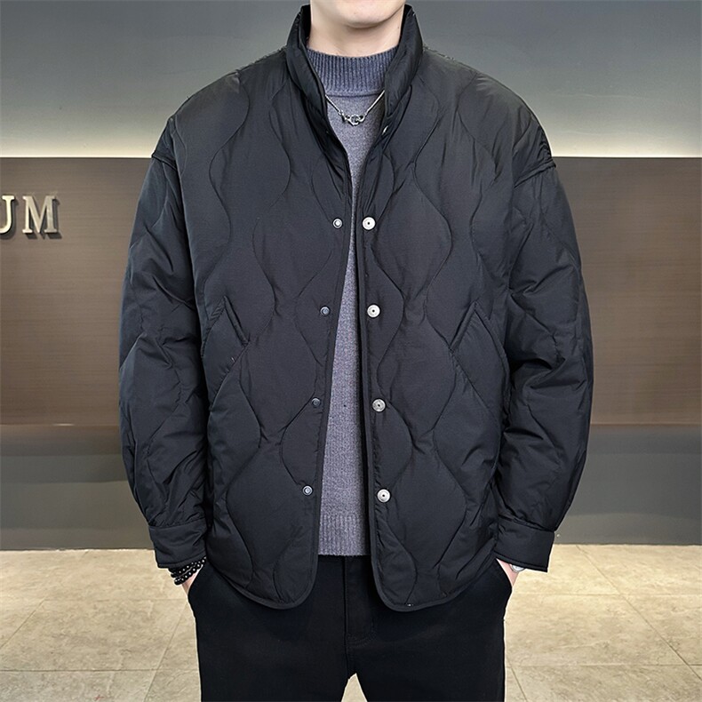 2025新款立领菱形格轻薄羽绒服百搭保暖外套YR3109-P249,男装羽绒服,电商D342