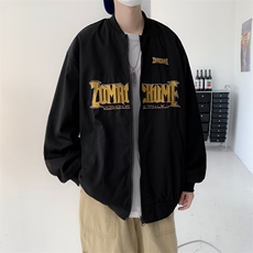 两面穿学院风刺绣棒球服男早春新款春秋韩版休闲夹克外套潮W1143，男装夹克，星座1116A-1（原606A）