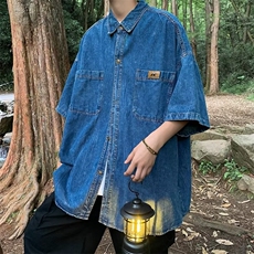 夏季新款衬衫潮流慵懒男方领衬衫S1189P46，男装衬衫，星座1116-2