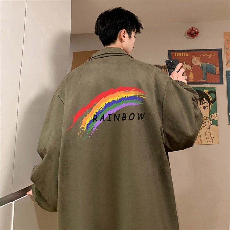 麂皮绒夹克男大码立领褂子外套JK85064-P68 加绒款-P78图片