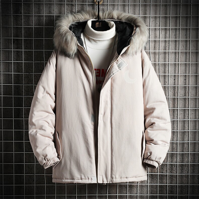 MM48055-P130冬季大毛领衣男士大码加厚袄男服网格挂拍,男装棉衣,电商A040A
