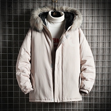 MM48055-P130冬季大毛领衣男士大码加厚袄男服网格挂拍，男装棉衣，电商A040A