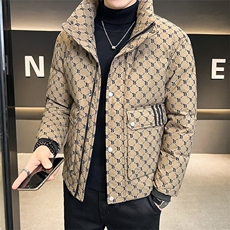 2025冬款店主风羽绒服男休闲上衣字母印花男外套B317/2028/P175，男装羽绒服，电商B317