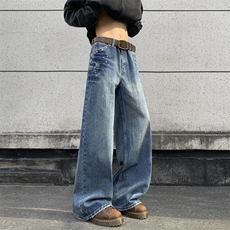 美式高街弯刀牛仔裤男潮牌个性宽松休闲裤N1142-P55，男装牛仔裤，电商D202-1