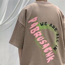 2025夏季原创设计oversize港风宽松休闲T恤B266-DX07-P30，男装T恤，星座B257-1