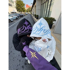 网图连帽刺绣加厚加绒长袖卫衣男潮WY450-特P52，男装卫衣，星座1007（原301D）