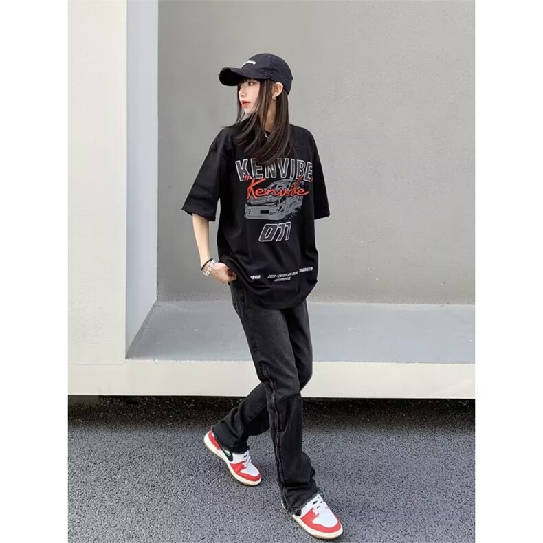 网络图现货！260G重磅T恤高级感美式复古小领口短袖RT143-P33,男装T恤,星座1005-6