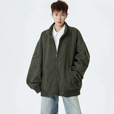 2026春季新款现货翻领夹克男纯棉上衣外套DSA157B-JK7942-特P95，男装夹克，电商A157B