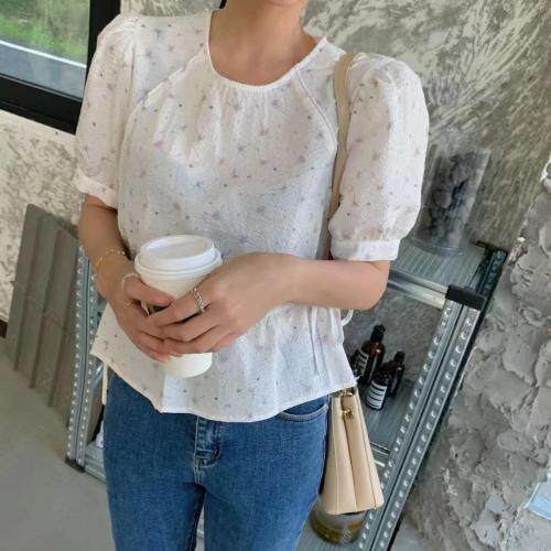 —郭郭家— 【夏款现货】韩式气质花色小衫，女装，郭郭家